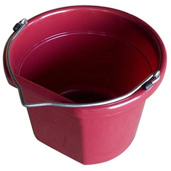 Fancy Feline MR8QP-FSB-DK RED 8 Quart Red Flat Bucket FA569884